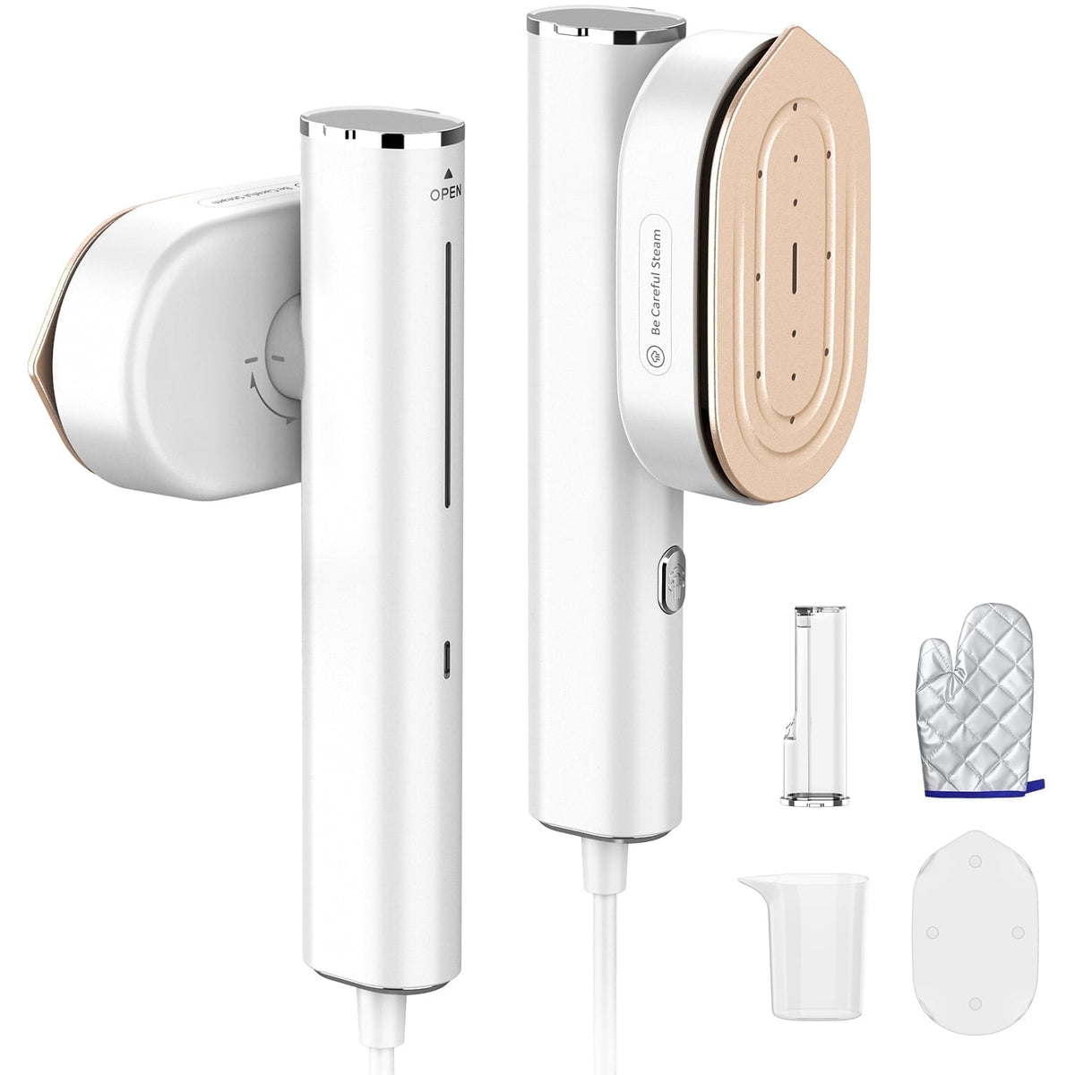 Travel Steamer for Clothes, 1200W Portable Steam & Iron 2 in 1, 15S Heat-Up, Handheld Garment Steamers for Travel Home Office (110-120V)